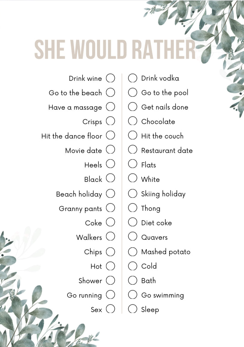 Hen Party Games